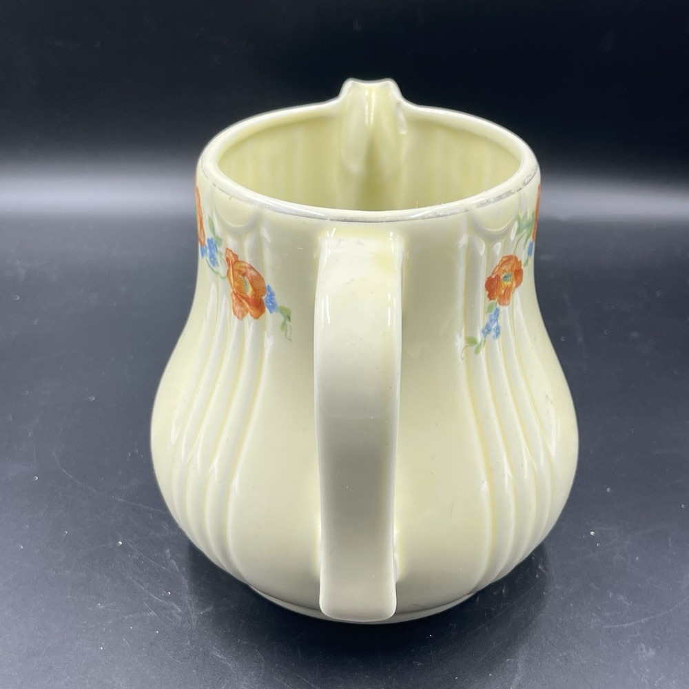 Vintage Hall's Superior Kitchenware Orange Poppy Water / Tea Pitcher Cottagecore - Picture 4 of 9